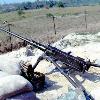 50 caliber machine gun on the FOB 1 perimeter