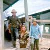 Ron Zaiss with two of the FOB 1 workers